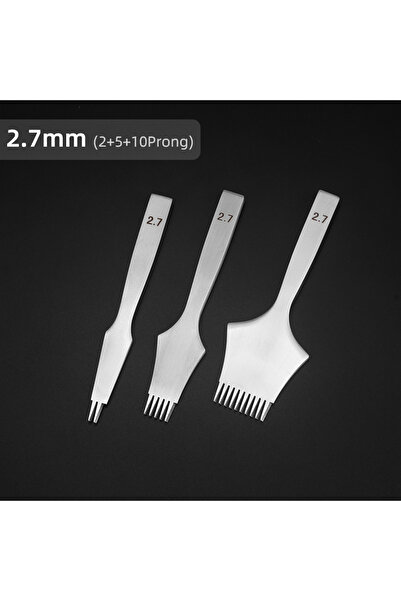 Choice 2.7mm Steel Sharp Chisel French Style Pricking Leather Punching Tools Leather Punching Tool Polish-2