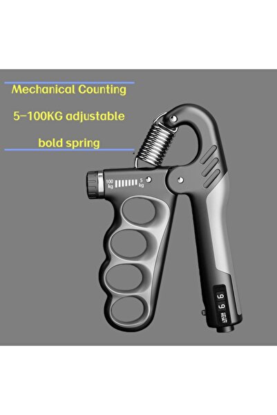 Choice جهاز تقوية قبضة اليد قابل للتعديل من 5 إلى 100 كجم - رمادي اللون، مزود...