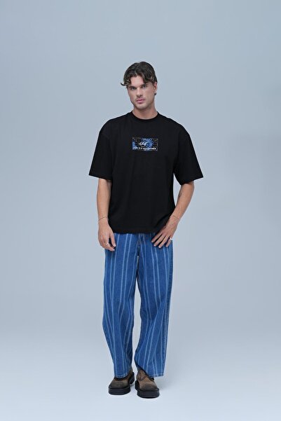 SAW Urbanity Be Good To Yourself Oversize Tişört Erkek Siyah