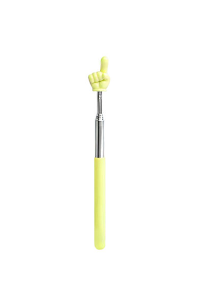 Choice Yellow Macaron Color 68cm Retractable Finger Reading Stick Telescoping Teacher Pointer Teacher Hand