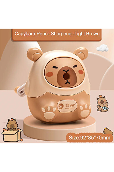 Choice light brown Hand cranked Cartoon Capybara Pencil Sharpener Automatic Lead feeding Anti sticking Mec