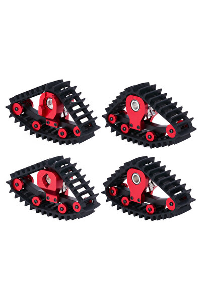 Choice مجموعة إطارات ثلجية حمراء تحاكي مسارات السيارات، لتحويل عجلات سيارات ا...