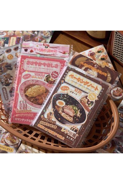 Choice3 كتاب ملصقات تقطيع الطعام الياباني اللطيف (30 ورقة) بتصميمات كاواي، من...