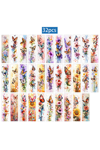 Choice مجموعة من 32 قطعة بألوان متنوعة، فواصل كتب مائية، مناسبة لموسم العودة ...