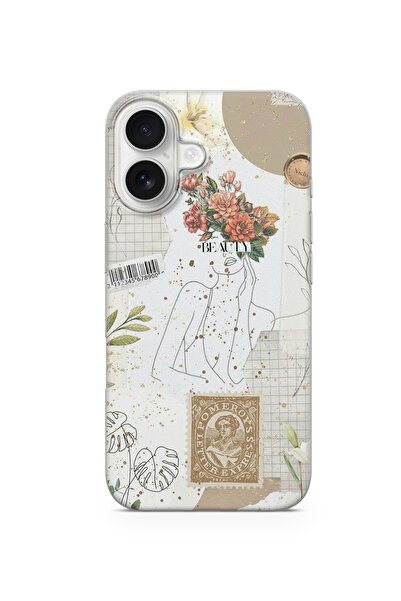 lelia حافظة هاتف شفافة متوافقة مع آيفون 16 بلس مطبوع |   المجموعة: OneLine Es...