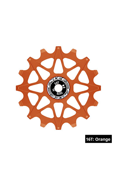 Choice محول سرعات خلفي للدراجة من TaoCi 16TOrange ENLEE، مزود بعجلة توجيه سيراميكية ذات أسنان موجبة وسالبة.