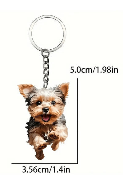 Choice A 1 cute acrylic jumping dog keychain suitable for bags and backpacks,...