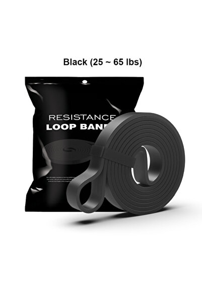 Choice مجموعة أحزمة مقاومة سوداء بوزن 65 رطلاً، أحزمة مساعدة على تمارين السحب...
