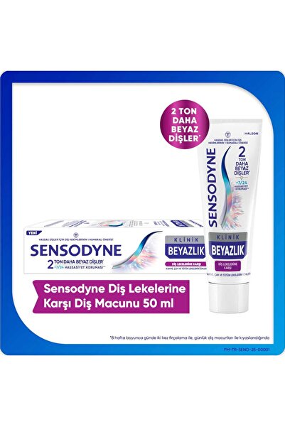 Sensodyne Klinik Beyazlık Çay, Kahve Ve Tütün Lekelerine Karşı Diş Macunu 50 ml