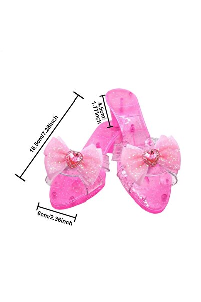 Choice1 Pink Girls Princess Shoes Photo Props Crystal Slippers Dress Up Heels...