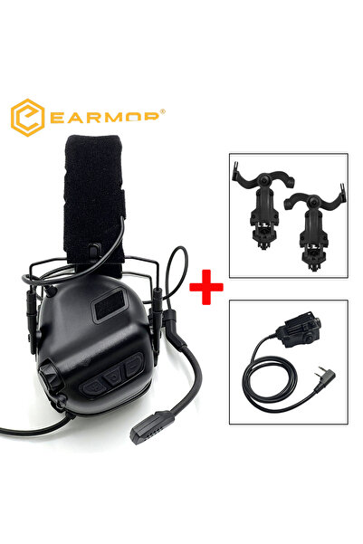 Choice طقم سماعات رأس EARMOR M32 SE التكتيكية للرماية والصيد، أسود اللون، مع ...