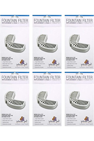 Pioneer Pet REPLACEMENT FILTERS 3-PER PACK, (6 PACKS, 18 FILTERS)