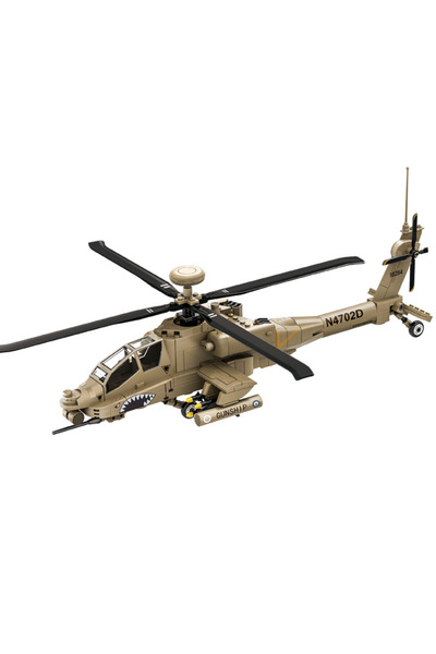 Choice بدون علبة أصلية، ٢٥٩ قطعة، نموذج طائرة هليكوبتر AH-64، مكعبات بناء، لع...