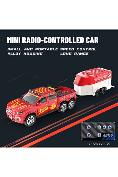 Choice سيارة تحكم عن بعد صغيرة الحجم مصنوعة من سبيكة معدنية، بمقياس 1/64، مزو...