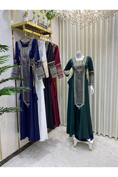 Orlina Sultana Al-Asiri Jalabiya – The elegance of Korean satin and authentic brocade embroidery