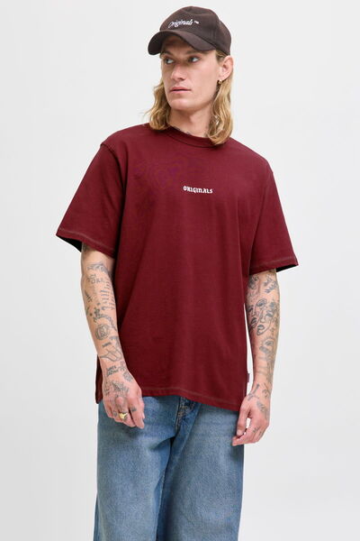 Jack & Jones Men's Minimal Nakis Embroidered T-Shirt - Meados
