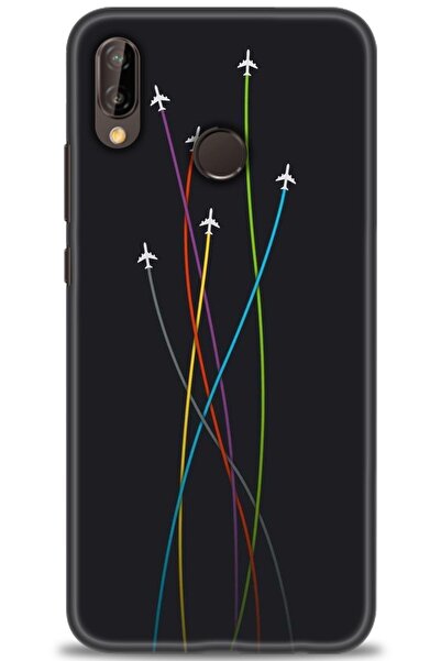 Rulet Aksesuar غطاء متوافق مع هاتف هواوي P20 لايت HD مطبوع - غطاء سيليكون مصم...