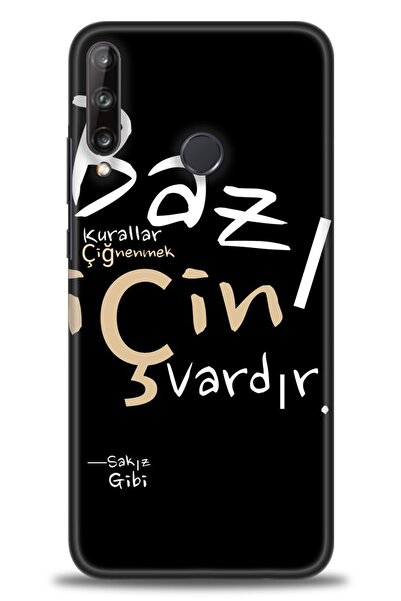 Rulet Aksesuar غطاء متوافق مع هاتف هواوي P40 Lite E HD مطبوع - غطاء سيليكون م...