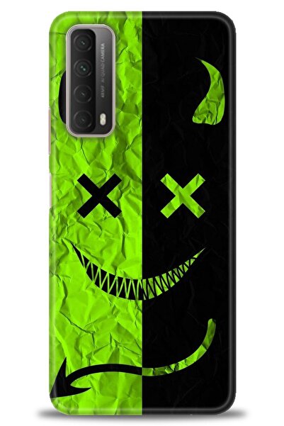 Rulet Aksesuar غطاء متوافق مع هاتف هواوي بي سمارت 2021 HD مطبوع - غطاء سيليكو...