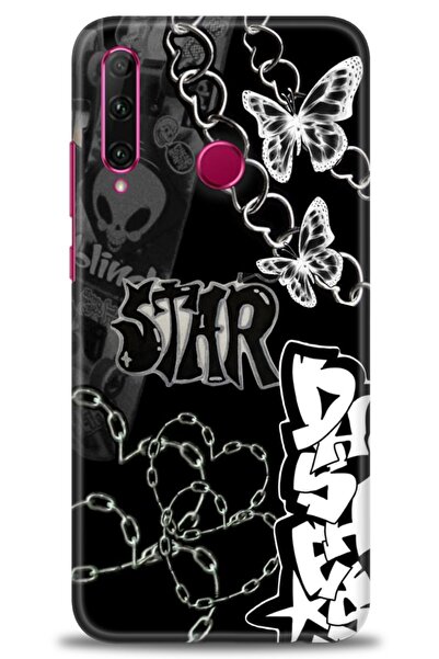 Rulet Aksesuar غطاء متوافق مع هاتف هواوي هونر 20 لايت HD مطبوع - غطاء سيليكون...