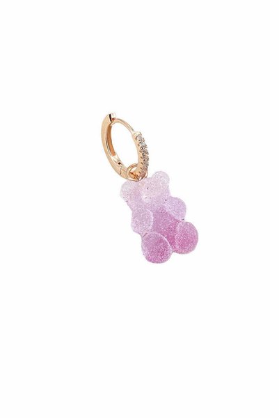 arcina jewellery Lilac White Candy Teddy Bear Earrings