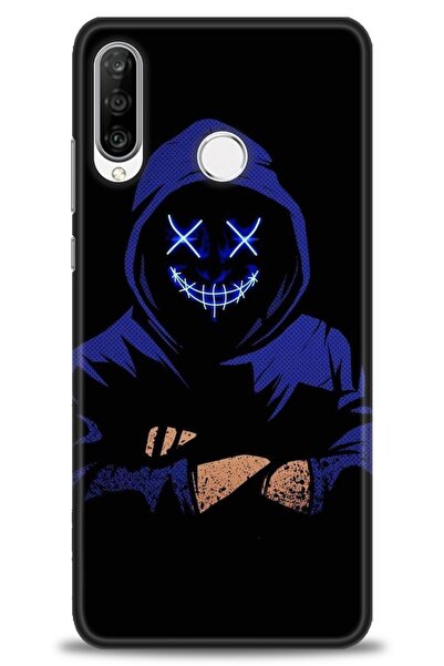 Rulet Aksesuar غطاء متوافق مع هاتف هواوي P30 لايت HD مطبوع - غطاء سيليكون بتص...