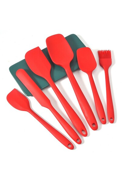GELDİMİCOM طقم ملاعق سيليكون مكون من 6 قطع مع فرشاة جرة ملعقة مقاومة للحريق و...