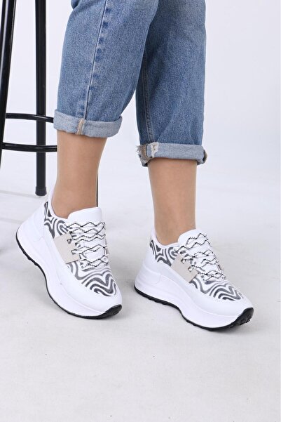 AĞCA AYAKKABI Agça High-Soled Lace-Up Sneakers