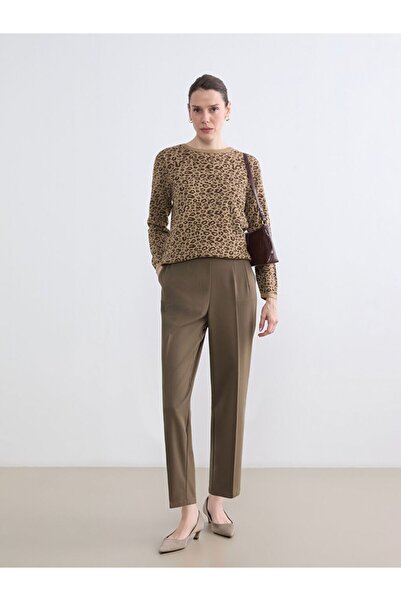 LC Waikiki Ženske plisirane pantalone sa elastičnim strukom