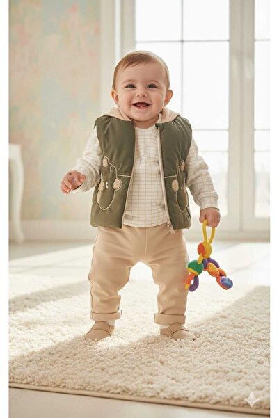 Pony Şişme yelekli üçlü bebek takım