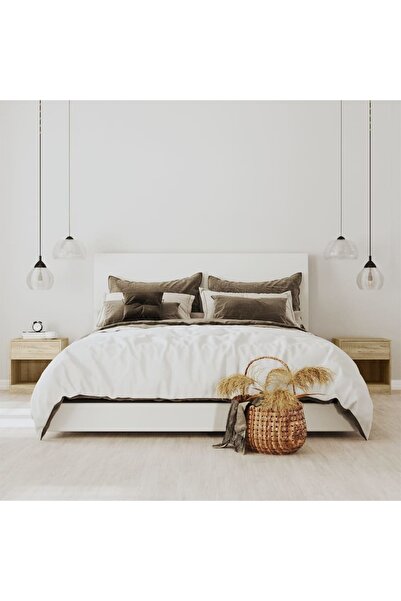 vidaxl Nightstand 2 pcs with Drawer Oak Colour