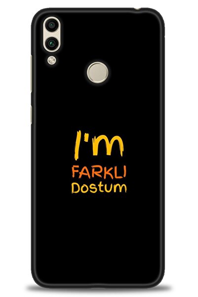 Rulet Aksesuar غطاء متوافق مع هاتف هواوي هونر 8C HD مطبوع - غطاء سيليكون مصمم...