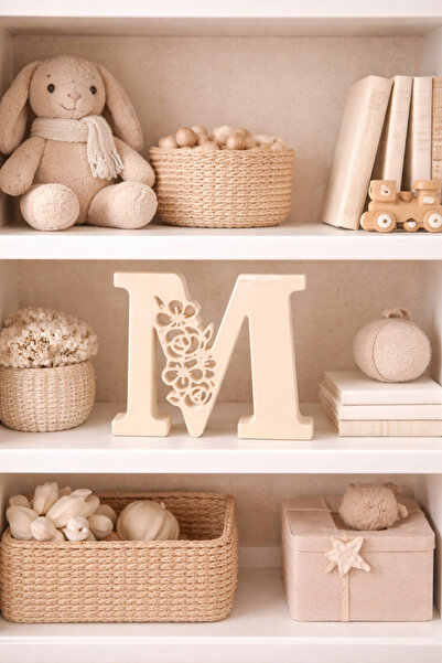 Kafs Store Bebek-Çocuk Odası İçin Dekoratif Harf-İsim ve Oda Dekoru-Raf & Mas...