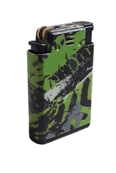 Hunter Kamuflajlı Metalik Çift Taraflı Gazlı Çakmak | Pürmüz + Normal Alev | ...