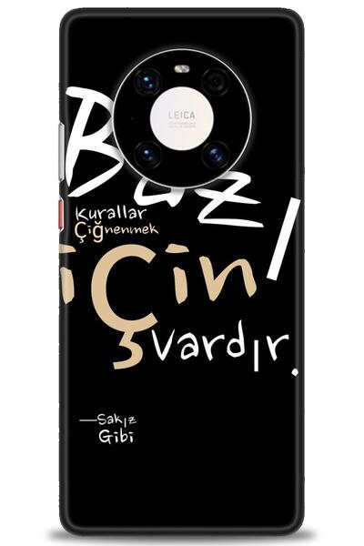 Rulet Aksesuar غطاء متوافق مع هاتف هواوي ميت 40 برو HD مطبوع - غطاء سيليكون م...