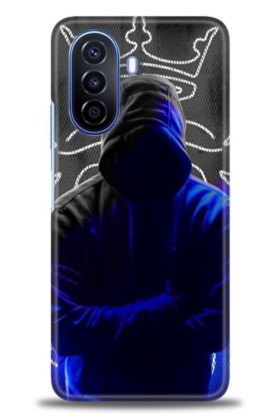 Rulet Aksesuar غطاء متوافق مع هاتف هواوي نوفا Y70 HD مطبوع - غطاء سيليكون مصم...