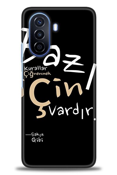 Rulet Aksesuar غطاء متوافق مع هاتف هواوي نوفا Y70 HD مطبوع - غطاء سيليكون مصم...