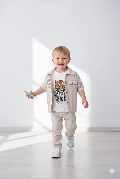 Bontino مجموعة هدايا للأولاد من Kaplan مطبوع مكونة من 3 قطع - جاكيت وتي شيرت ...