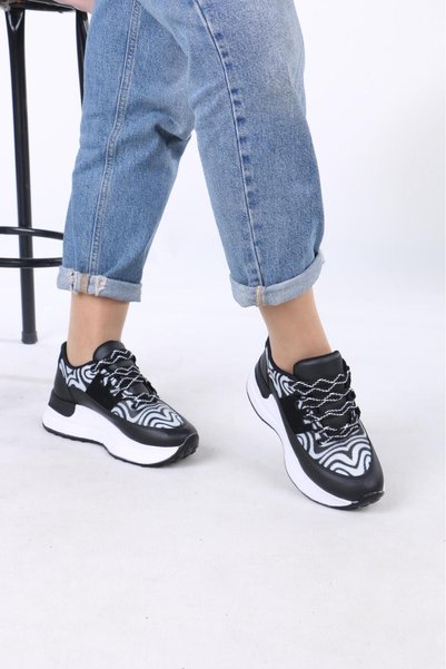 AĞCA AYAKKABI Agça High-Soled Lace-Up Sneakers