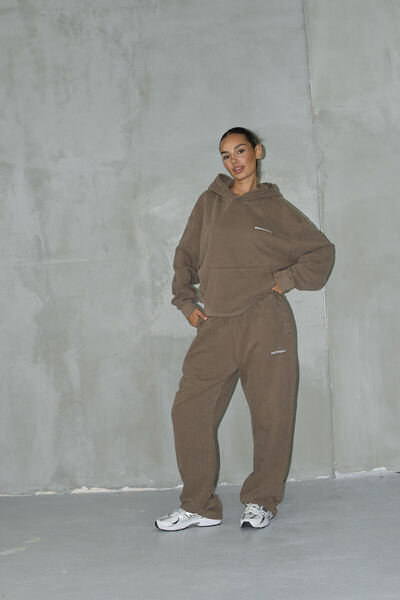 South Coast Kapüşonlu Sweatshirt Ve İnce Kemerli Eşofman Pantolon Takım