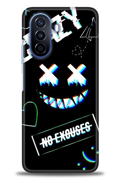 Rulet Aksesuar غطاء متوافق مع هاتف هواوي نوفا Y70 HD مطبوع - غطاء سيليكون مصم...