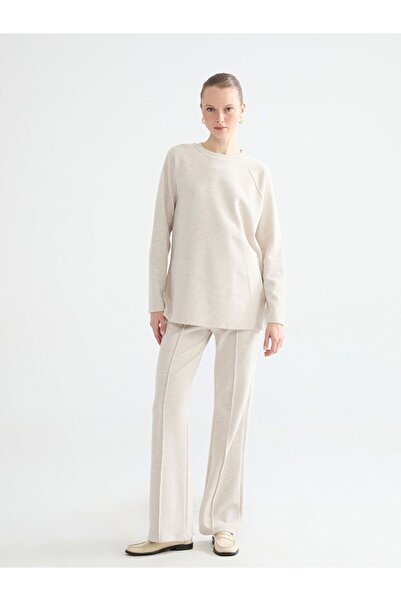 LC Waikiki Lcw Comfort Beige Women's Elastic Waist Pants