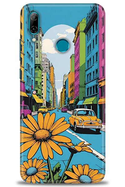 Rulet Aksesuar حافظة متوافقة مع هاتف هواوي بي سمارت 2019 HD مطبوع + واقي شاشة...