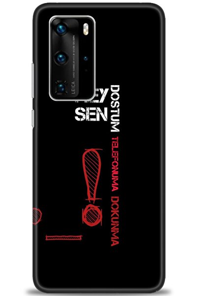 Rulet Aksesuar غطاء متوافق مع هاتف هواوي P40 Pro HD مطبوع - غطاء سيليكون بتصم...