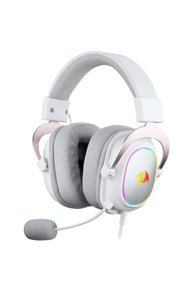 REDRAGON Căști de gaming cu fir ZeusX 7.1 RGB - Ediție albă