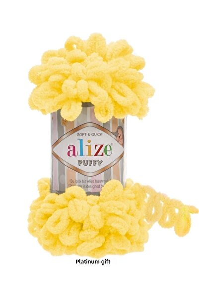 Alize (5 قطع) 216 خيوط حياكة يدوية صفراء Panduf غزل بطانية غزل لحمة كارديجان ممسحة