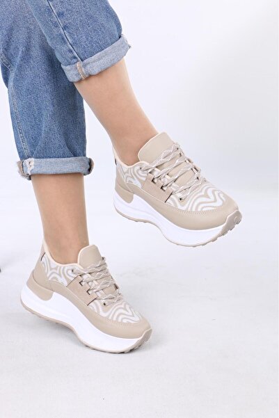 AĞCA AYAKKABI Agça High-Soled Lace-Up Sneakers