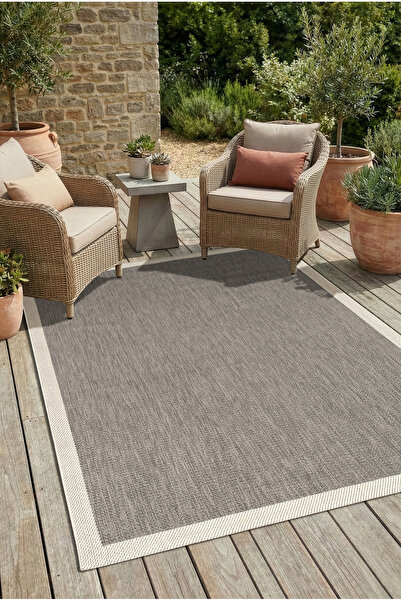 Mon Trefle Çerçeveli Sisal Halı Kolay Temizlenir, Leke Tutmaz, Toz Yapmaz, Ka...