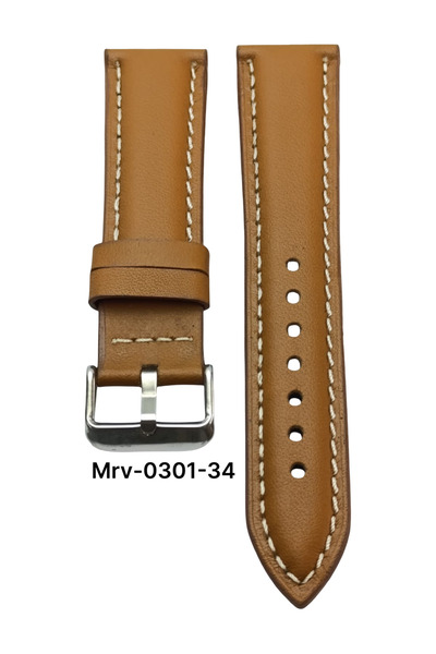 Mrv 20 MM-BOMBELİ TABA DÜZ KREM DİKİŞ DERİ KORDON