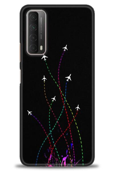 Rulet Aksesuar حافظة متوافقة مع هاتف هواوي بي سمارت 2021 HD مطبوع + واقي شاشة...